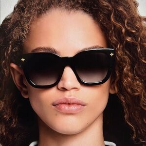 Louis Vuitton Black Sunglasses with Gold Accents